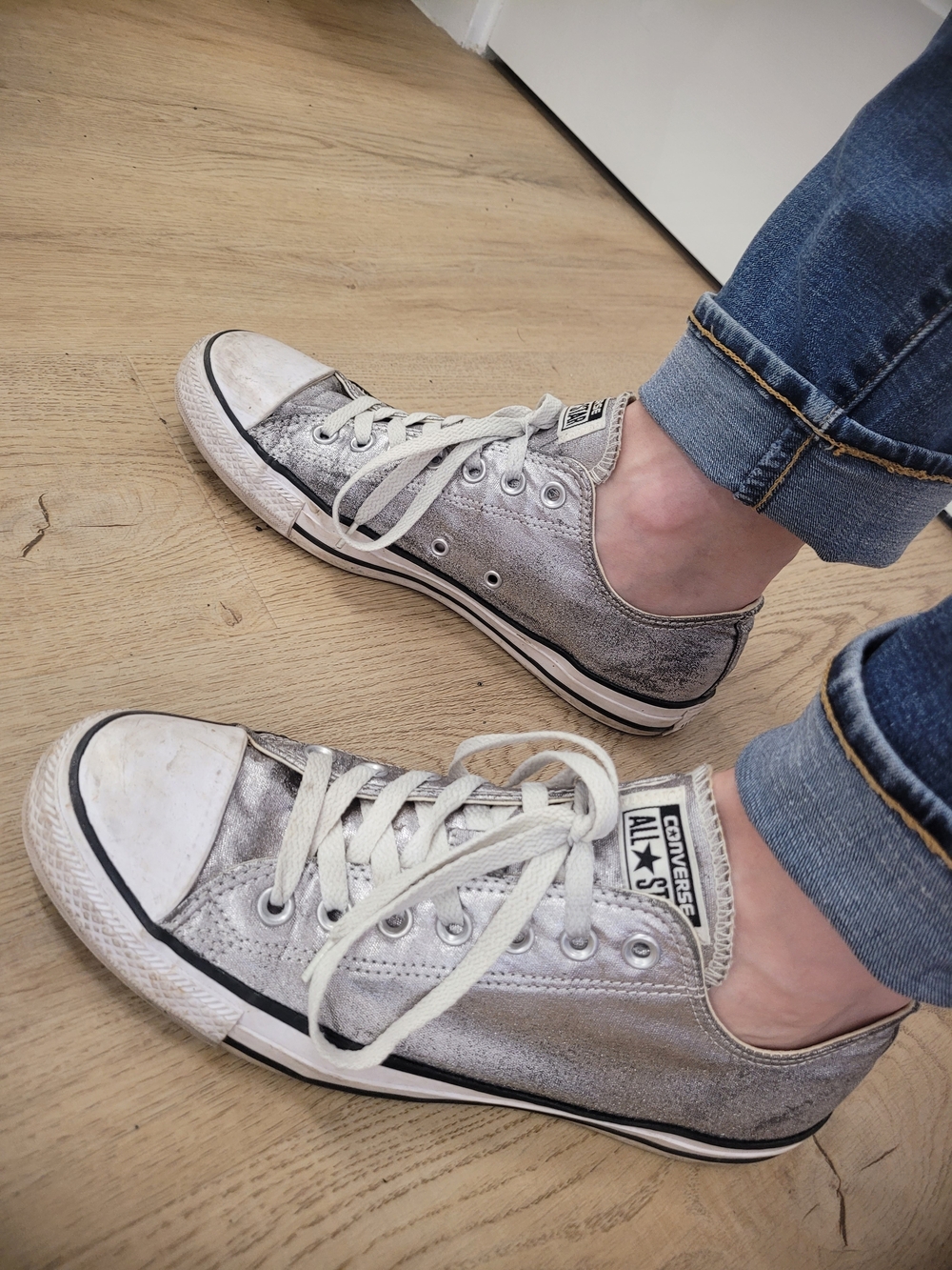 Converse Chuck Taylor All Star Low Top Sneakers - Silver Metallic